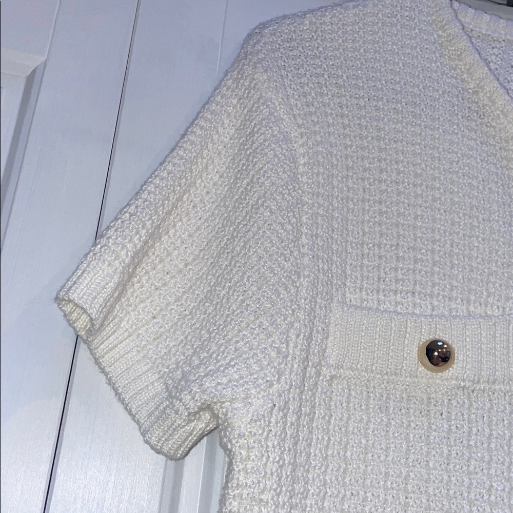 French Connection Crème Cardigan Knit XS-Medium - Picture 4 of 9